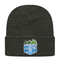Knit Cap with Cuff - Embroidered Ludington Bay Brewing Badge - Dark Grey